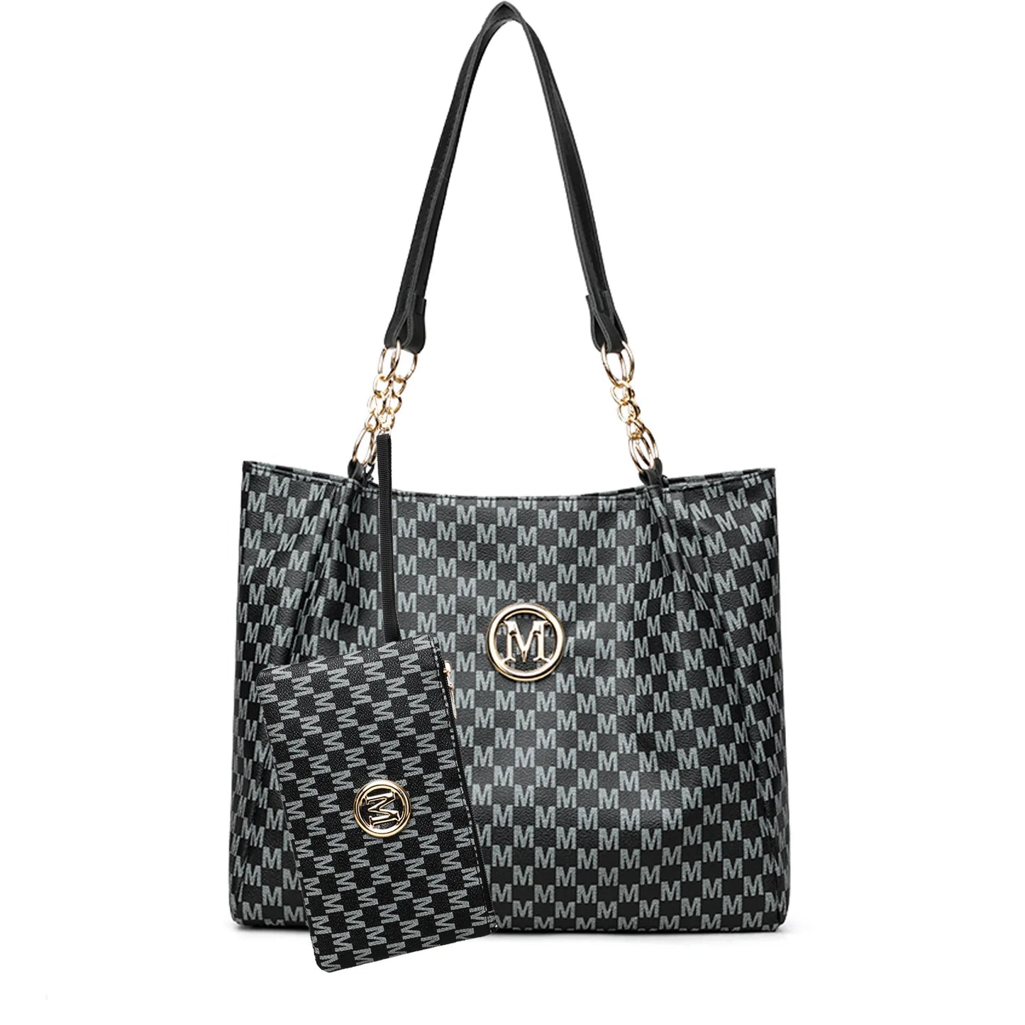 2pcs Women's Vintage Shoulder Bag Set Large Capacity