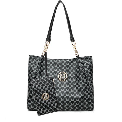 2pcs Women's Vintage Shoulder Bag Set Large Capacity