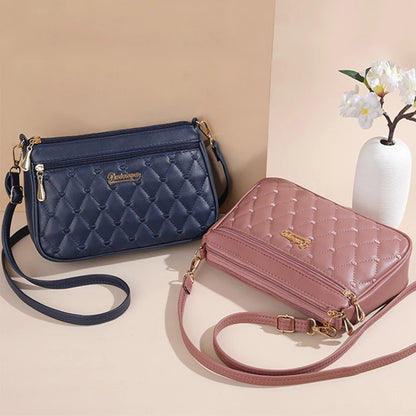Leather Crossbody Bags Zipper New Fashion Shoulder Bag for Women