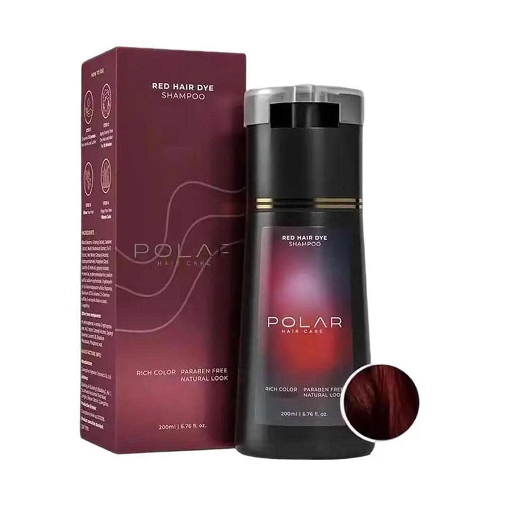 POLAR Hair Dye Shampoo 200ml – Semi-Permanent Color for Men & Women