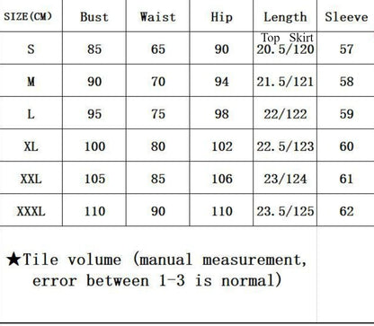 Skirt 2 Piece Set Women Beach Long Skirts Suit Top