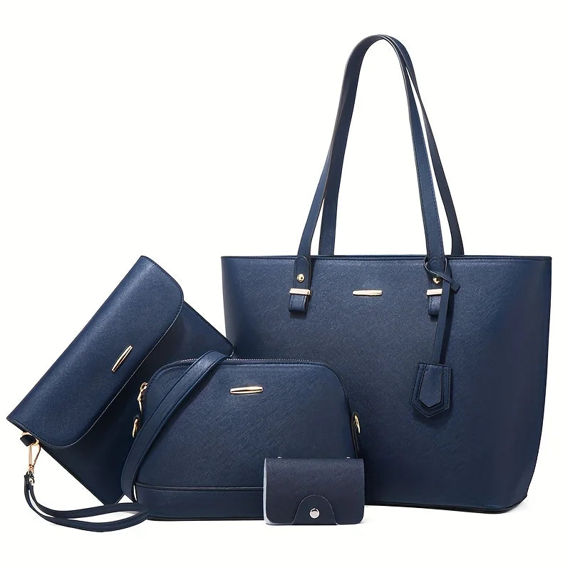 Fashion Women's Bag Sets Solid Color Tote