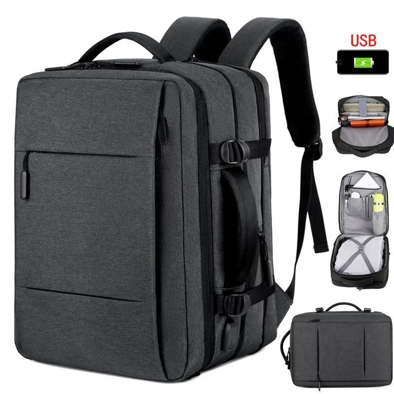 Large Capacity Backpack USB Charging Male Laptop Bagpack Waterproof