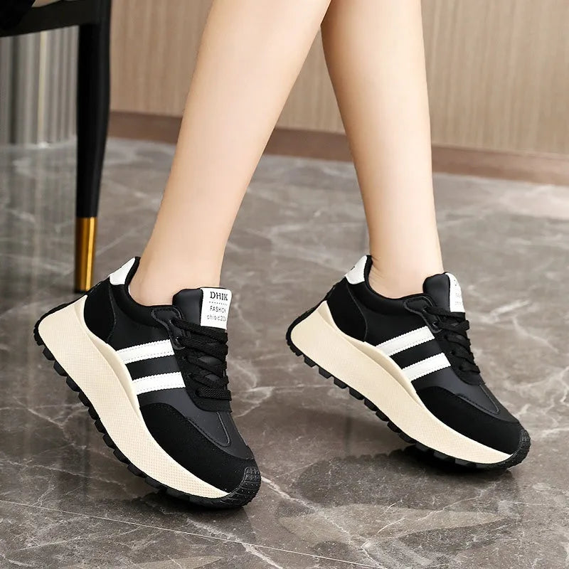 Thick-Soled Women Shoes Height-Increasing Women Sneakers