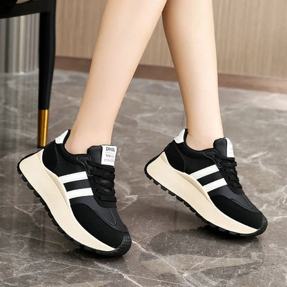 Thick-Soled Women Shoes Height-Increasing Women Sneakers