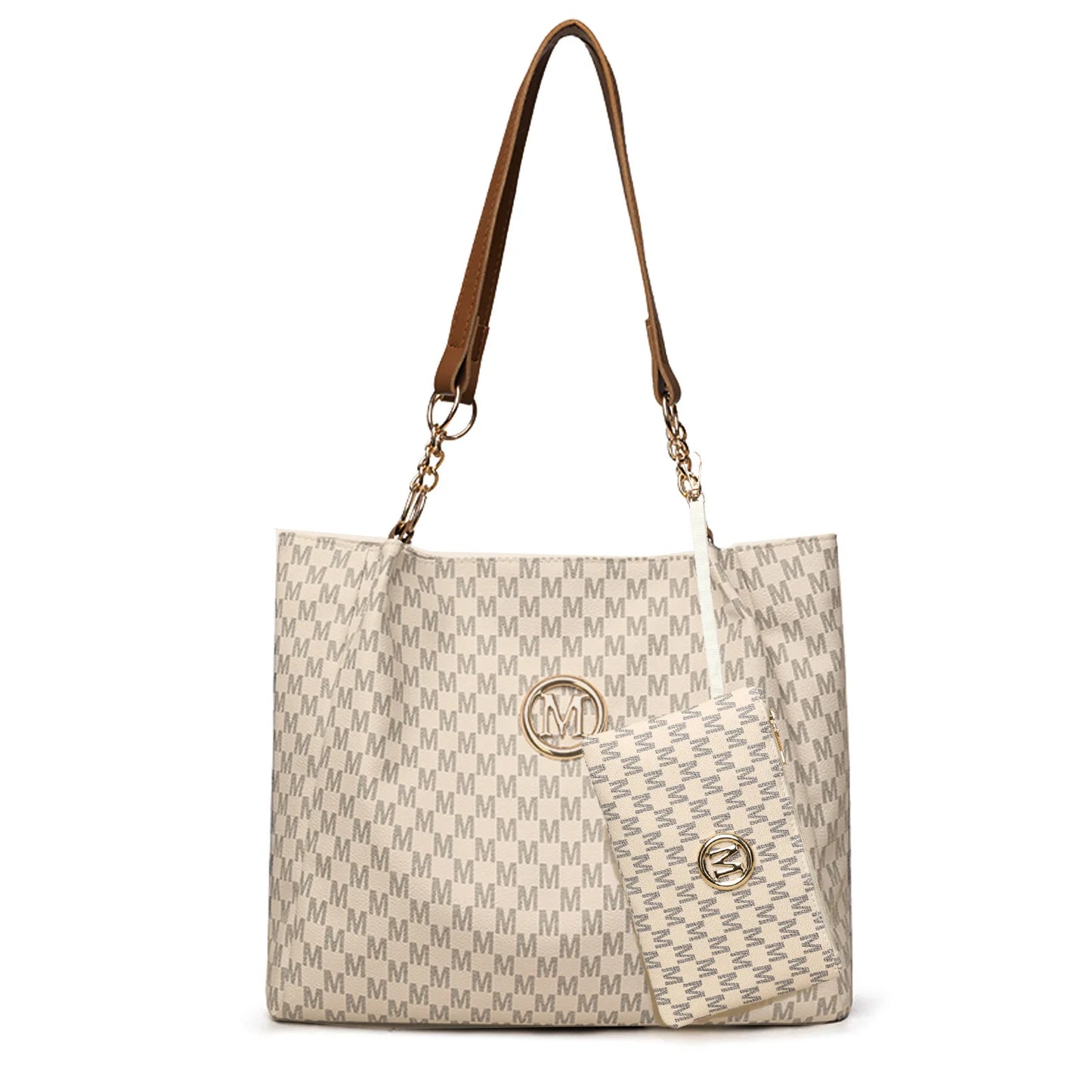 2pcs Women's Vintage Shoulder Bag Set Large Capacity