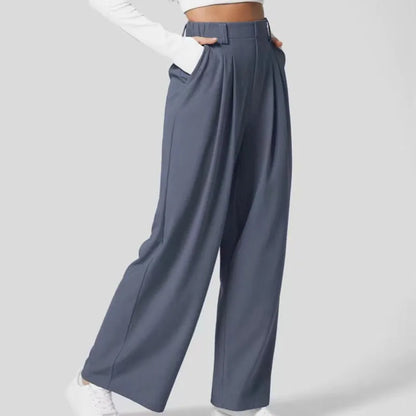 Trendy Fashion Ladies Straight Cargo Trouser Casual Street Wear High