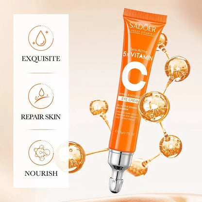 SADOER Vitamin C Eye Cream Anti Dark Circles Eyes Bags Remover