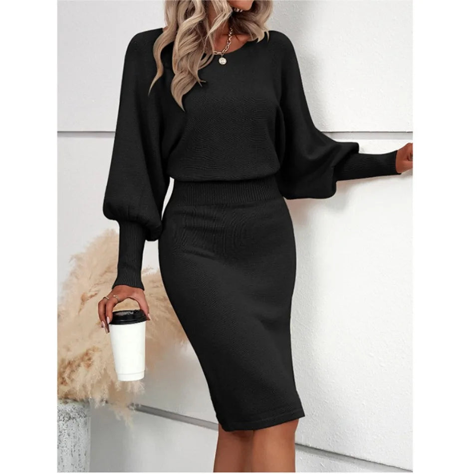 Women Fashion Sexy Slimming Dress Simple Solid Color Body
