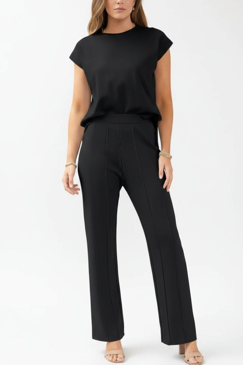 Women's 2-Piece Summer Set – Sleeveless Top & Wide Leg Pants (2025)