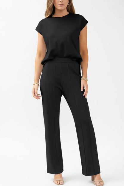 Women's 2-Piece Summer Set – Sleeveless Top & Wide Leg Pants (2025)