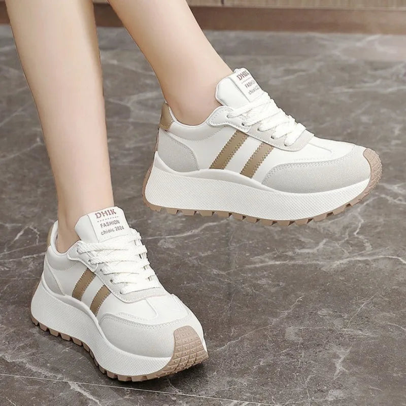 Thick-Soled Women Shoes Height-Increasing Women Sneakers