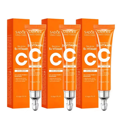 SADOER Vitamin C Eye Cream Anti Dark Circles Eyes Bags Remover