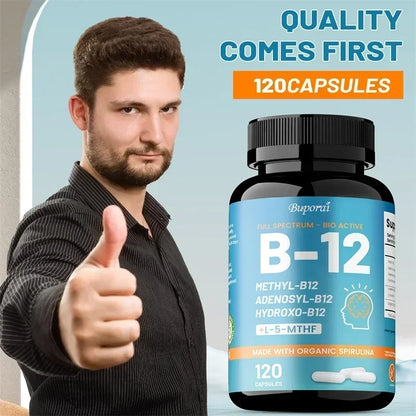Vitamin B12 – Brain Health & Energy Boost | 30/60 Capsules