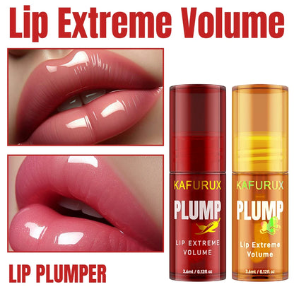 2PC Lip Plump Long Lasting Lip Oil Moisturizing Lip Gloss Serum Instant
