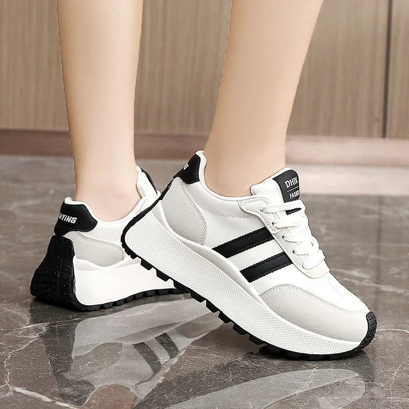 Thick-Soled Women Shoes Height-Increasing Women Sneakers