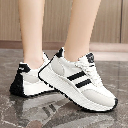 Thick-Soled Women Shoes Height-Increasing Women Sneakers