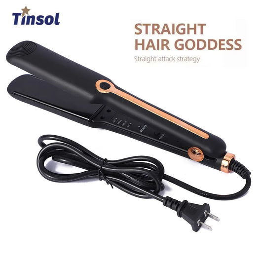 TINSOL 2-in-1 Professional Ceramic Hair Straightener, Negative Ion Wide Plate