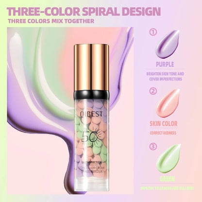 Qibest Three Color Press Release Cream Concealer