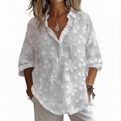 Fashion Blouses Women's Simple And Casual Solid Color V