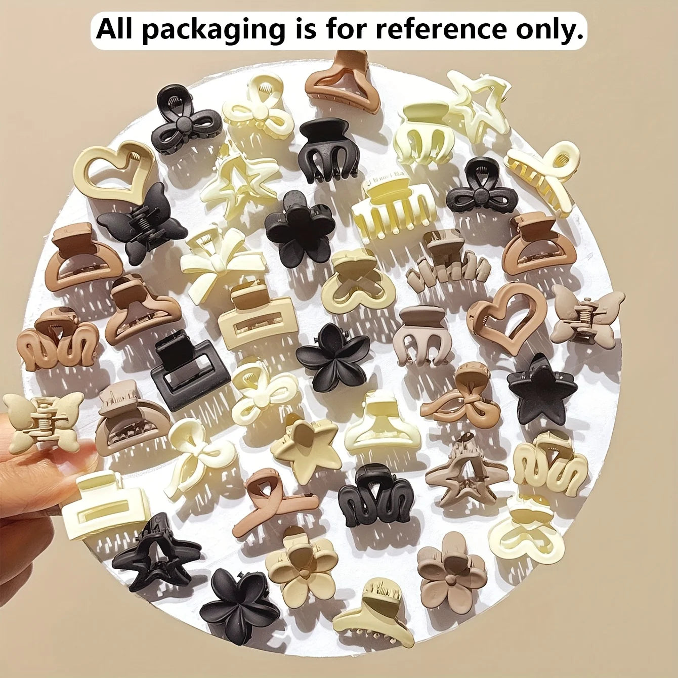 20/30pcs Beige Mixed Pack Small Clips