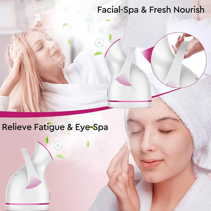 Facial Steamer - Nano Ionic Face Steamer Warm Mist Steamer for Home Sauna SPA, Humidifier for Face Steamer for Deep Cleaning