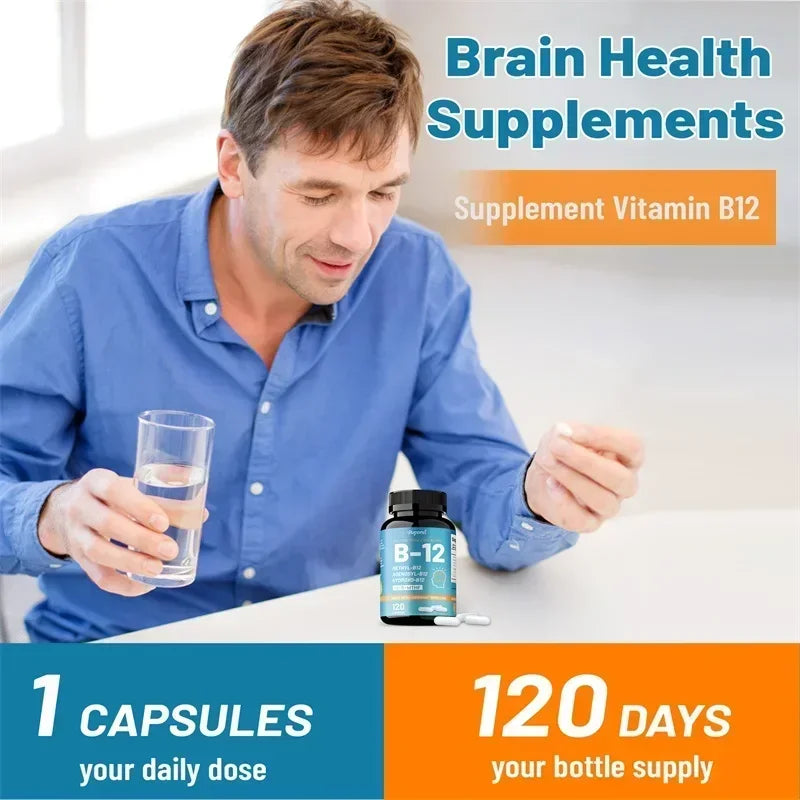 Vitamin B12 – Brain Health & Energy Boost | 30/60 Capsules