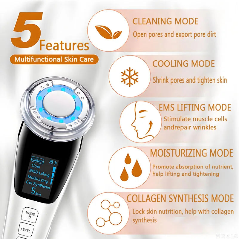Facial Massager Microcurrent Face Massage Vibration Skin