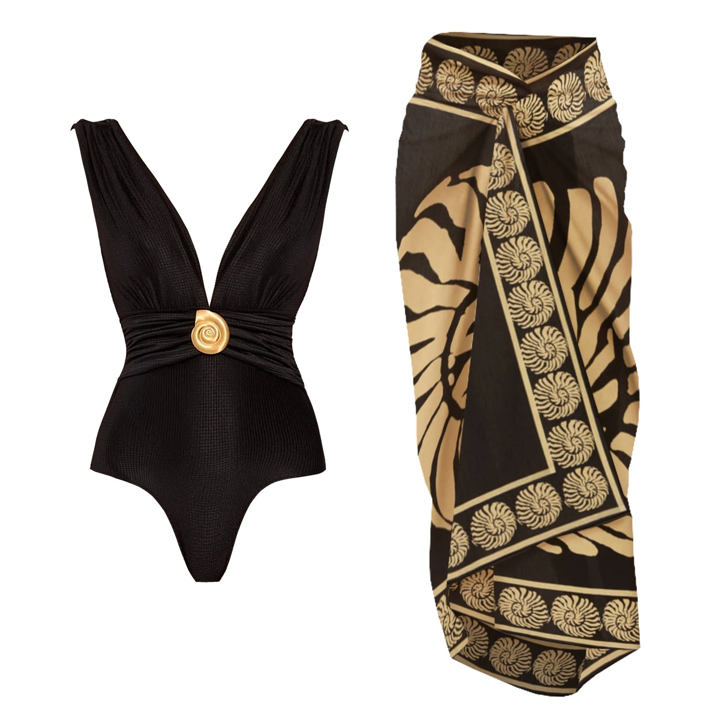 One Piece Swimsuit with Cover Up Sexy Swimwear Women