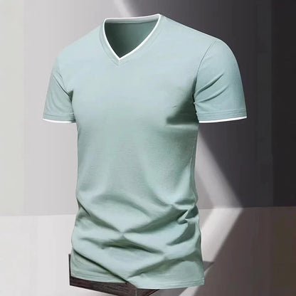 V-neck Short Sleeved Men's T-shirt, Men's Sports