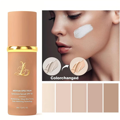 Four-in-one color-changing liquid foundation,with SPF50