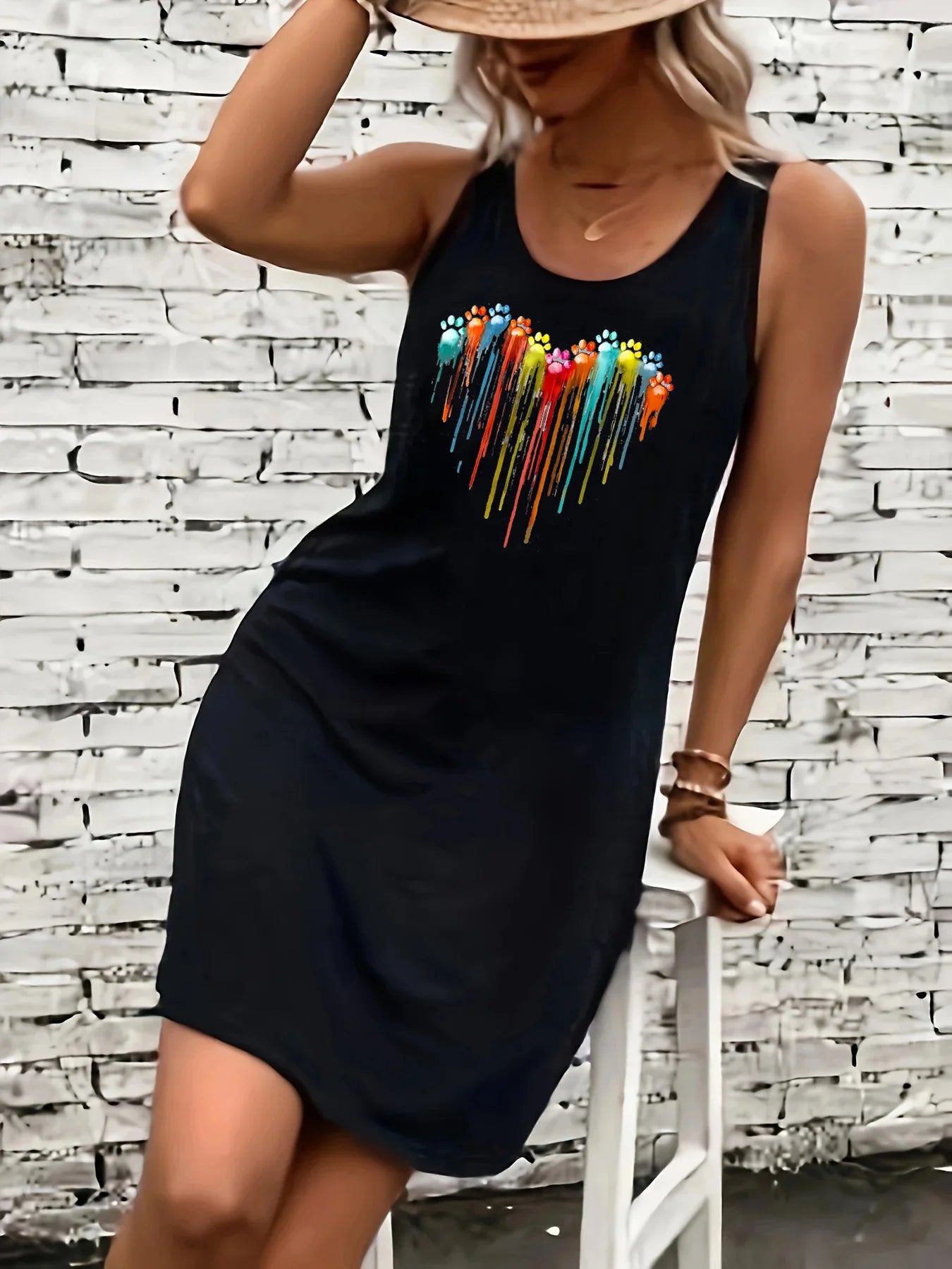 Women's summer loose and comfortable casual heart-shaped