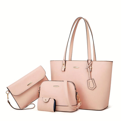 Fashion Women's Bag Sets Solid Color Tote