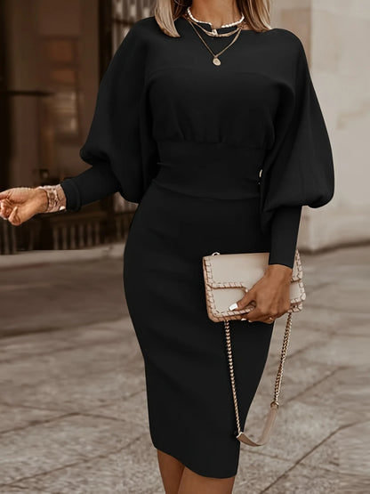 Autumn and Winter New Women's Fashion Slimming Dress Lantern