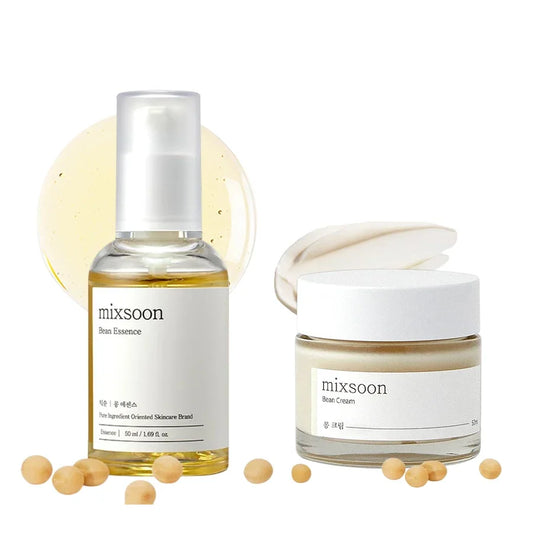 Mixsoon Bean Essence & Cream Duo Set – Hidratación Profunda, Piel de Vidrio | K-Beauty 50ml+50ml