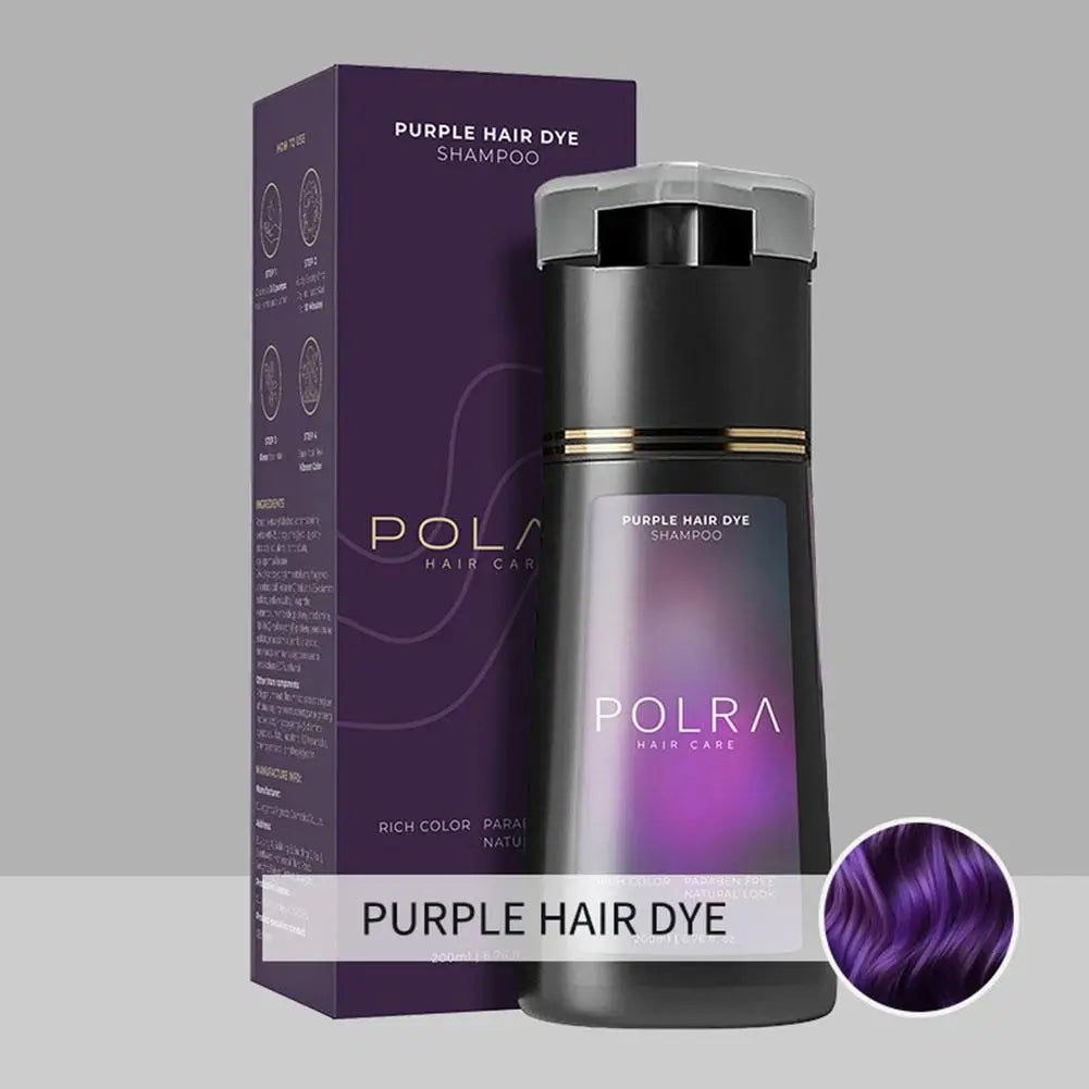POLAR Hair Dye Shampoo 200ml – Semi-Permanent Color for Men & Women