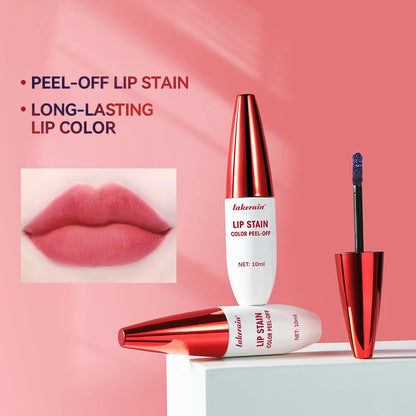 Peel Off Rose Pink Lip Gloss Matte Outline Contour Tattoo Lip Stain Waterproof