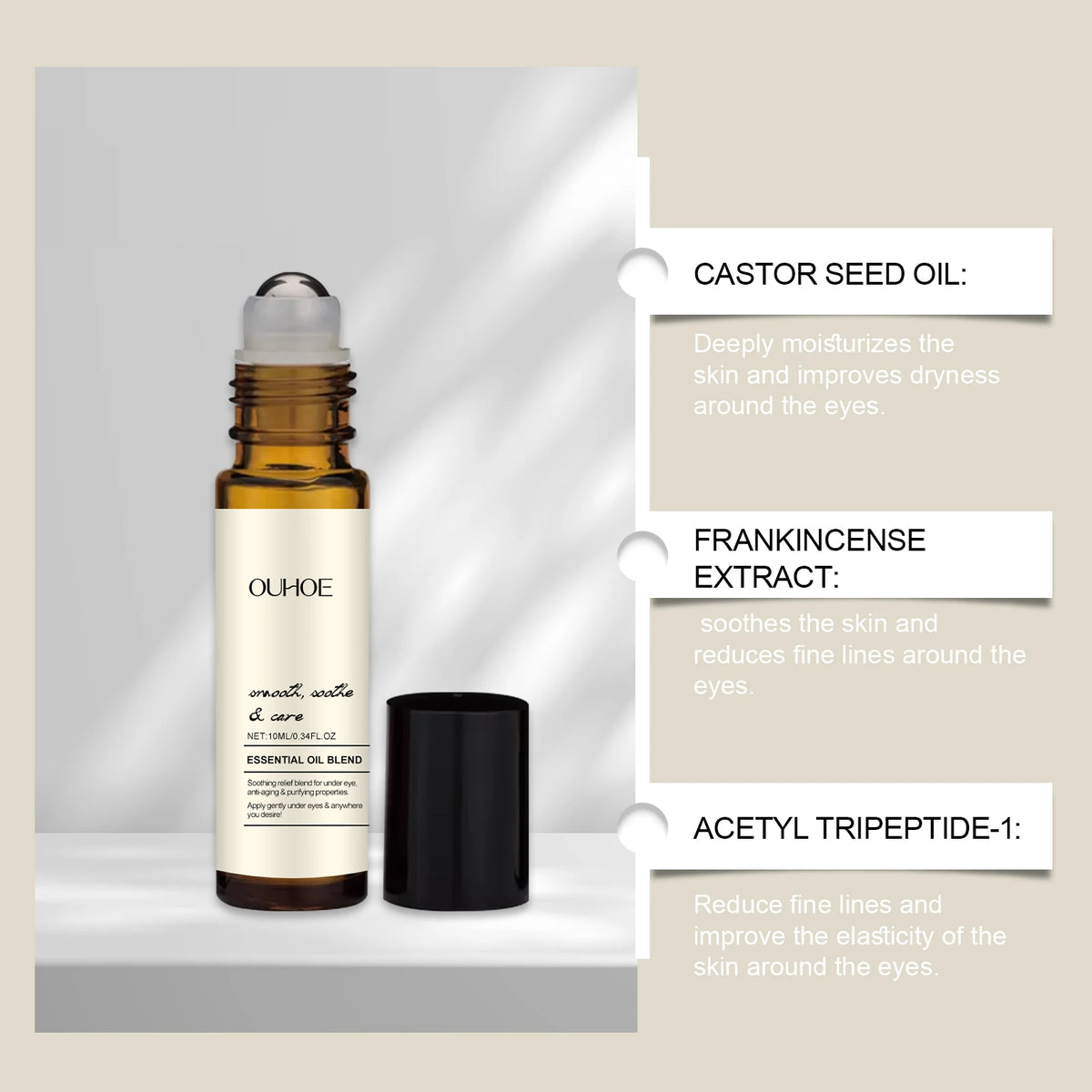 Firming Eye Roll-On with Essential Oil – Dark Circles, Wrinkles & Puffiness
