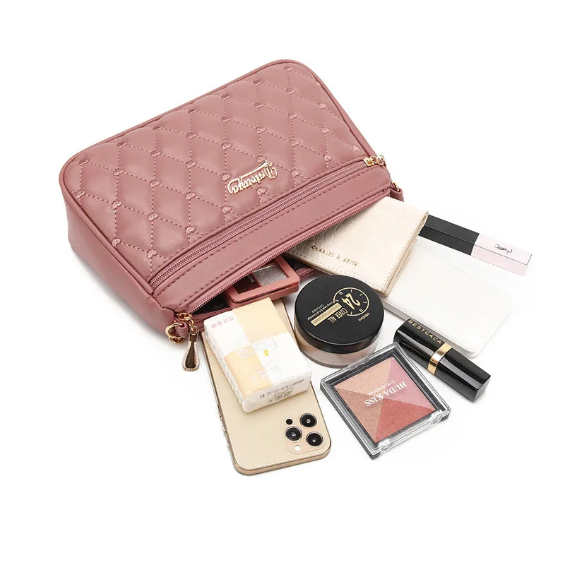 Leather Crossbody Bags Zipper New Fashion Shoulder Bag for Women