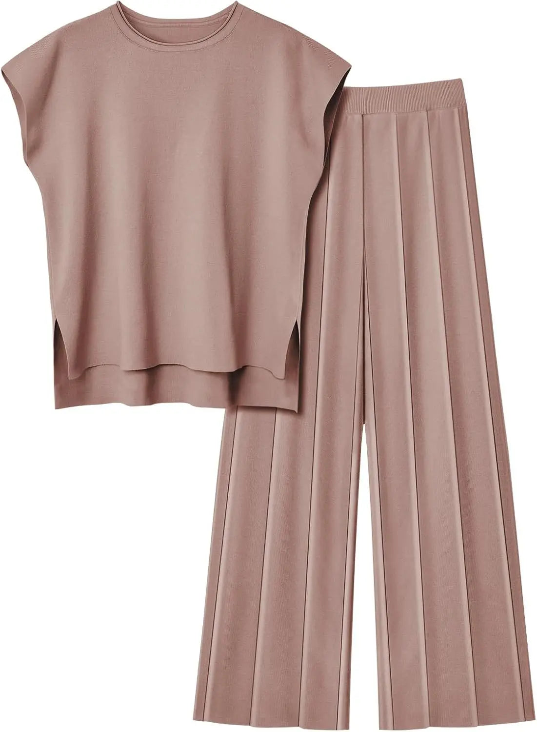Women's 2-Piece Summer Set – Sleeveless Top & Wide Leg Pants (2025)