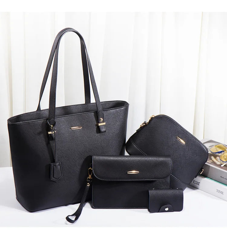 Fashion Women's Bag Sets Solid Color Tote