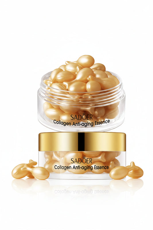 SADOER Collagen Face Serum Capsules — Anti-Aging & Moisturizing (30 pcs)