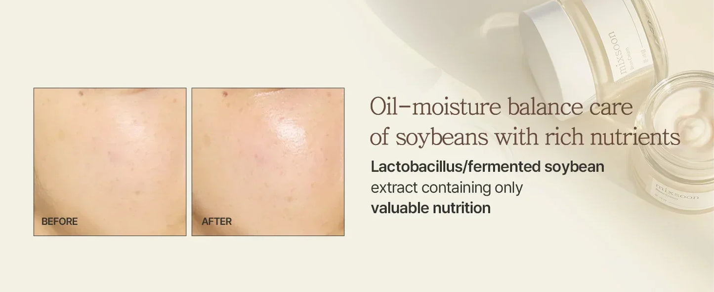 Mixsoon Bean Essence & Cream Duo Set – Hidratación Profunda, Piel de Vidrio | K-Beauty 50ml+50ml