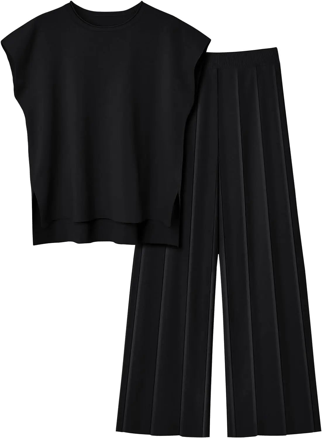 Women's 2-Piece Summer Set – Sleeveless Top & Wide Leg Pants (2025)