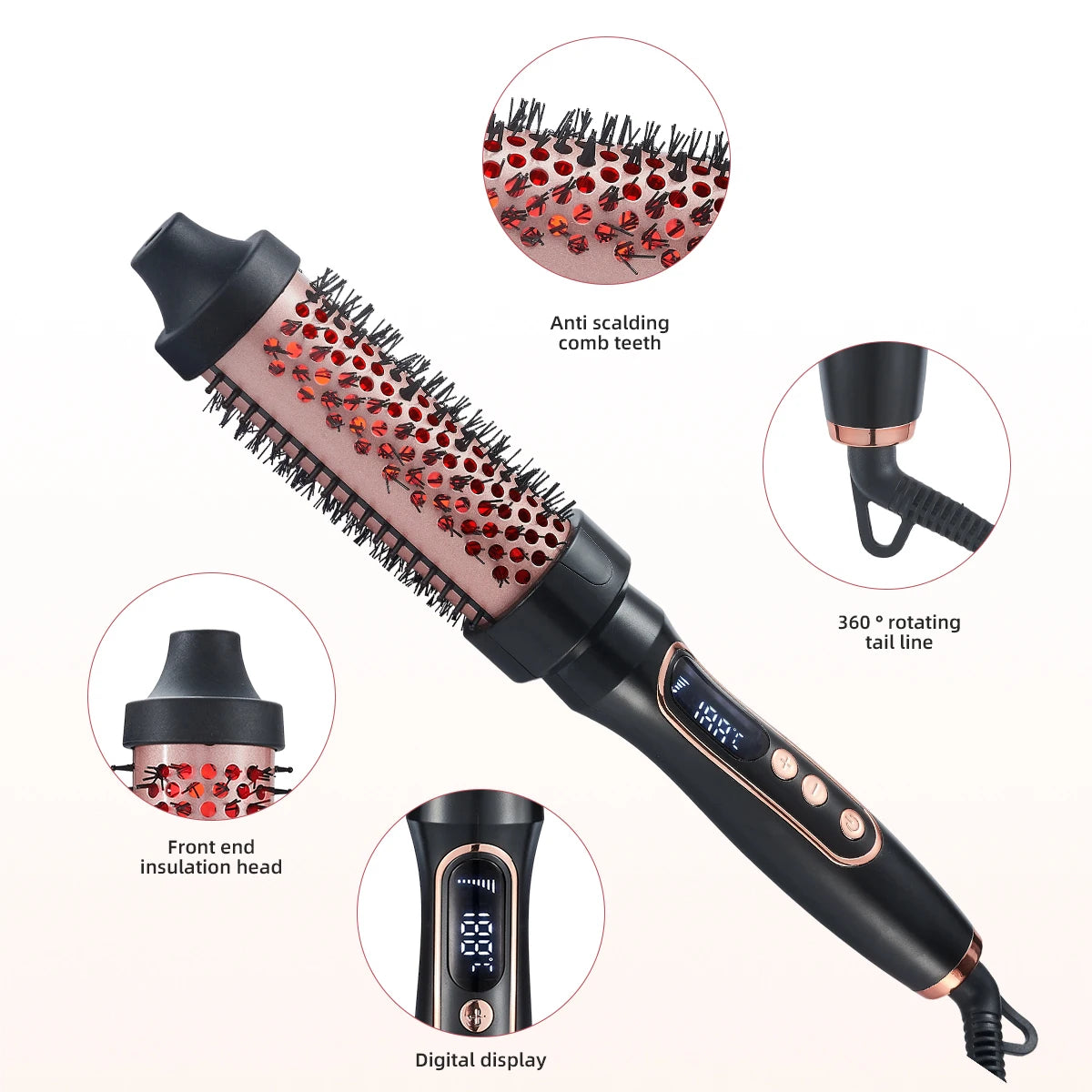 Infrared Heated Curling Brush