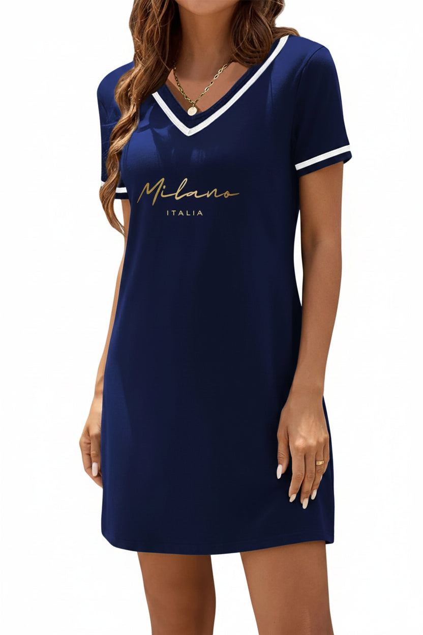 V-Neck Casual Summer Dress