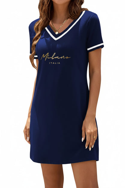 V-Neck Casual Summer Dress