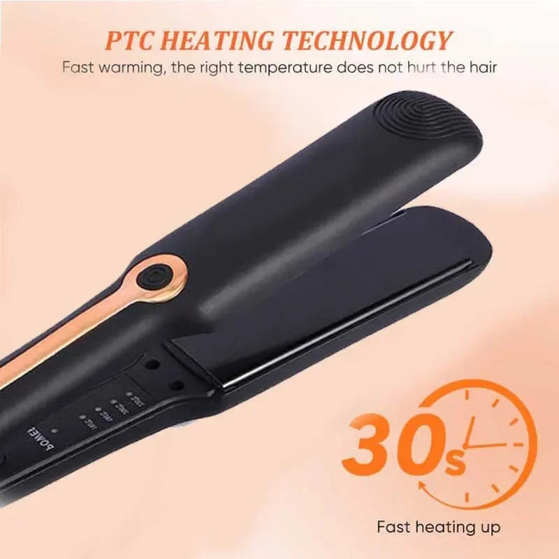 TINSOL 2-in-1 Professional Ceramic Hair Straightener, Negative Ion Wide Plate
