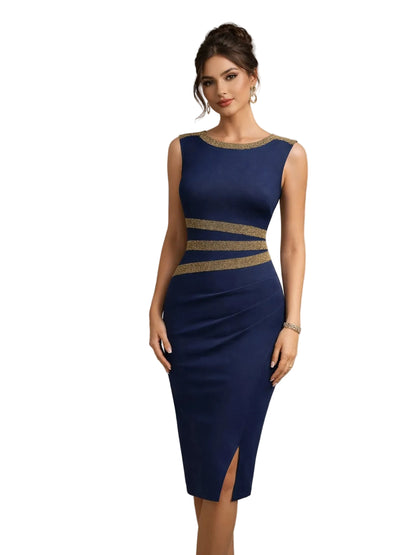 Vestido Elegante Sin Mangas | Bodycon Rodilla | Oficina y Casual