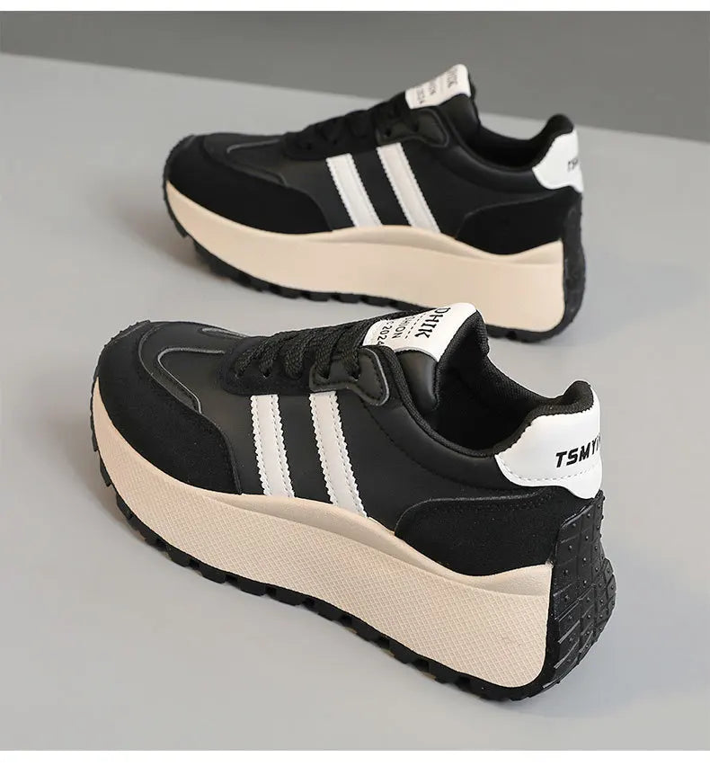 Thick-Soled Women Shoes Height-Increasing Women Sneakers